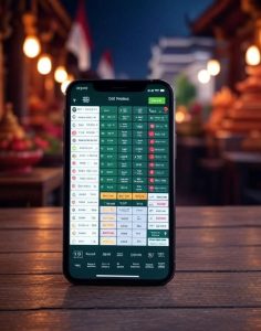 sports betting app with colorful odds and lottery numbers